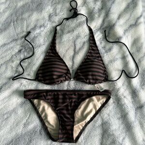 Surfside Women’s Two Piece Striped Bathing Suit Size Medium New with Tags